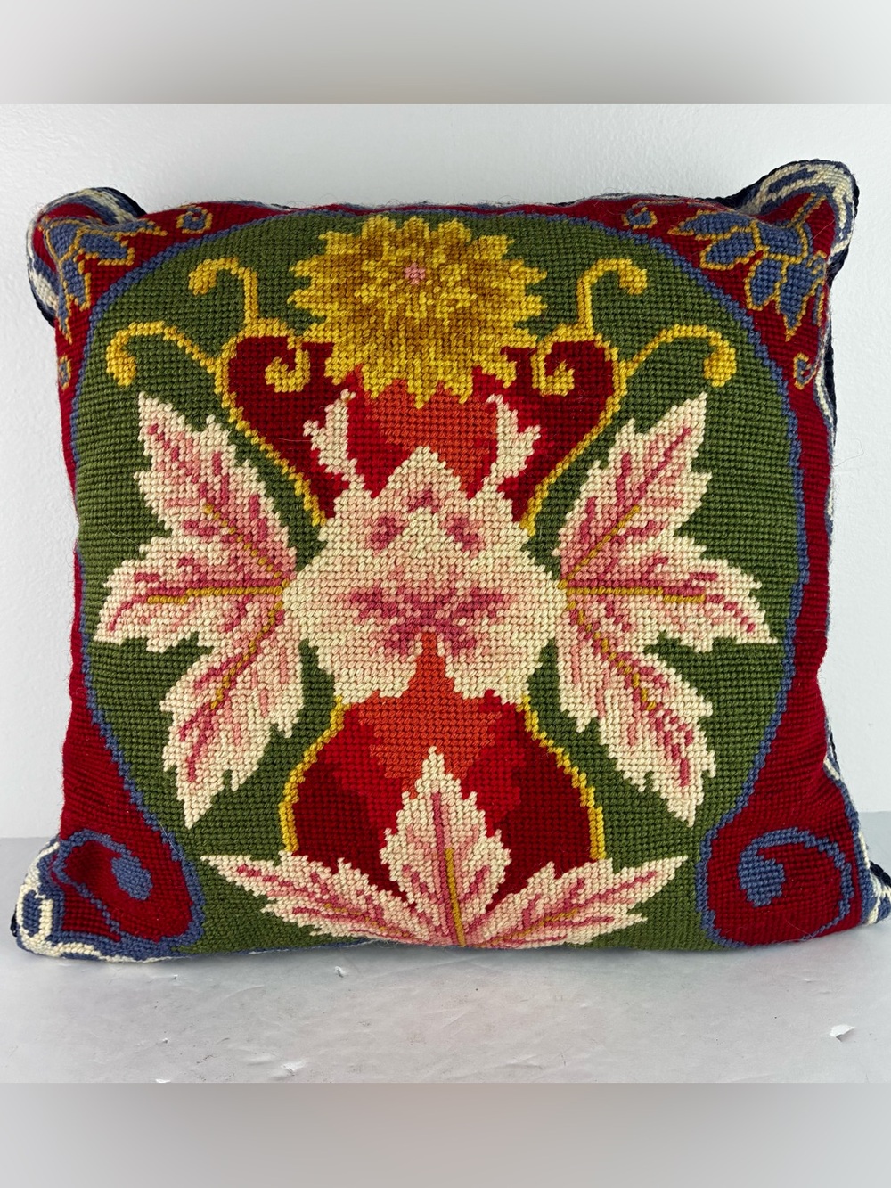 William Morris Needlepoint Decorative Throw Pillow